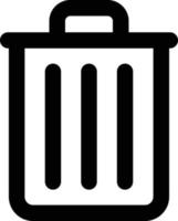 recycle bin icon vector . trash can icon . garbage bin sign