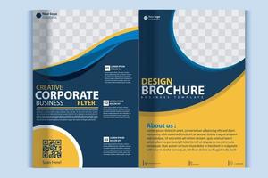 Company profile brochure template layout design, two page business brochure design, template layout design for modern business brochure vector