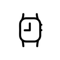 Smartwatch app vector icon, Outline style, isolated on white Background.