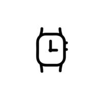 Smartwatch app vector icon, Outline style, isolated on white Background.