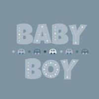 vector text baby boy in blue color