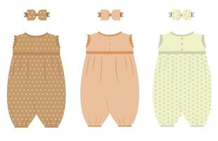 vector set with pretty girls wear