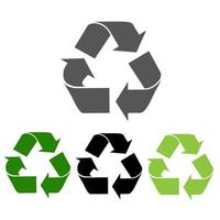 The universal recycling symbol. International symbol used on packaging to remind people to dispose of it in a bin instead of littering.  Vector illustration.