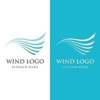 Logo design template wave element creative wind or air.Logo for business, web, air conditioner. vector