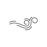 Logo design template wave element creative wind or air.Logo for business, web, air conditioner. vector