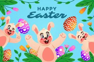 happy Easter day illustration vector