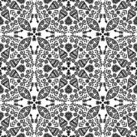 Line art Seamless Pattern Ethnic Aztec Mandala vector