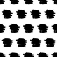 Seamless pattern with dark hand drawn scribble smear on white background. Abstract grunge texture. Vector illustration