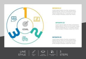 line business timeline infographic vector design with colorful concept for presentation. line style timeline infographic can be printed on brochure and banner.