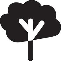 Tree icon symbol image vector, illustration of the tree botany in black image vector