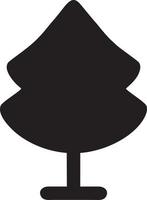 árbol icono símbolo imagen vector, ilustración de el árbol botánica en negro imagen vector