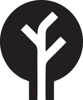 Tree icon symbol image vector, illustration of the tree botany in black image vector