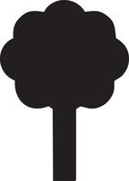 árbol icono símbolo imagen vector, ilustración de el árbol botánica en negro imagen vector