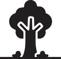 árbol icono símbolo imagen vector, ilustración de el árbol botánica en negro imagen vector