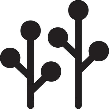 Tree icon symbol image vector, illustration of the tree botany in black image vector