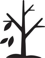 Tree icon symbol image vector, illustration of the tree botany in black image vector