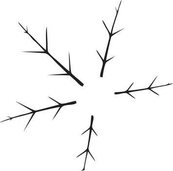 Tree icon symbol image vector, illustration of the tree botany in black image vector