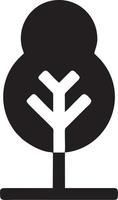 Tree icon symbol image vector, illustration of the tree botany in black image vector