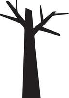 Tree icon symbol image vector, illustration of the tree botany in black image vector