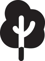 Tree icon symbol image vector, illustration of the tree botany in black image vector