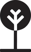 Tree icon symbol image vector, illustration of the tree botany in black image vector