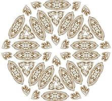 Vector seamless pattern. Modern stylish texture. Repeating geometric background with lines, circles and variously sized.