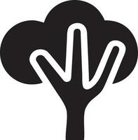 Tree icon symbol image vector, illustration of the tree botany in black image vector