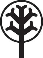 Tree icon symbol image vector, illustration of the tree botany in black image vector