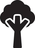 Tree icon symbol image vector, illustration of the tree botany in black image vector