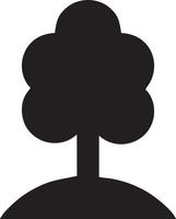 árbol icono símbolo imagen vector, ilustración de el árbol botánica en negro imagen vector