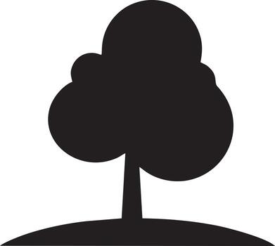 árbol icono símbolo imagen vector, ilustración de el árbol botánica en negro imagen vector