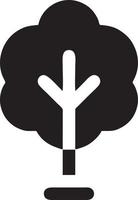 árbol icono símbolo imagen vector, ilustración de el árbol botánica en negro imagen vector