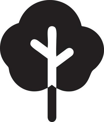 Tree icon symbol image vector, illustration of the tree botany in black image