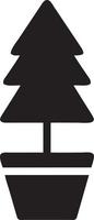 Tree icon symbol image vector, illustration of the tree botany in black image vector