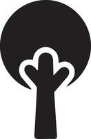 Tree icon symbol image vector, illustration of the tree botany in black image vector