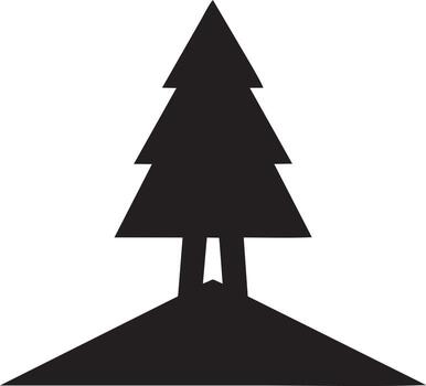 Tree icon symbol image vector, illustration of the tree botany in black image vector