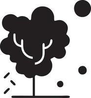 árbol icono símbolo imagen vector, ilustración de el árbol botánica en negro imagen vector