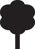 Tree icon symbol image vector, illustration of the tree botany in black image vector