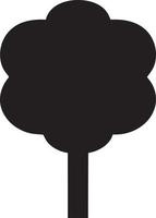 árbol icono símbolo imagen vector, ilustración de el árbol botánica en negro imagen vector