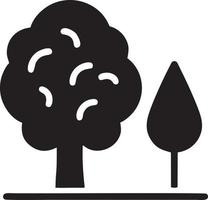 Tree icon symbol image vector, illustration of the tree botany in black image vector