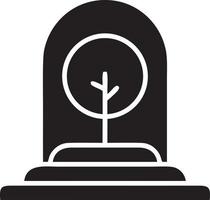 árbol icono símbolo imagen vector, ilustración de el árbol botánica en negro imagen vector