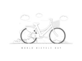junio 3 - mundo bicicleta día vector ilustración