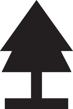 árbol icono símbolo imagen vector, ilustración de el árbol botánica en negro imagen vector