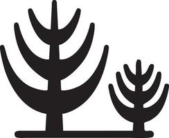 Tree icon symbol image vector, illustration of the tree botany in black image vector