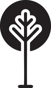 Tree icon symbol image vector, illustration of the tree botany in black image vector