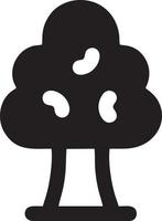 Tree icon symbol image vector, illustration of the tree botany in black image vector