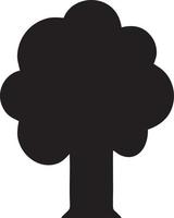 Tree icon symbol image vector, illustration of the tree botany in black image vector