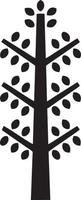 Tree icon symbol image vector, illustration of the tree botany in black image vector