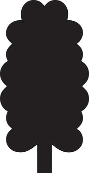 Tree icon symbol image vector, illustration of the tree botany in black image vector