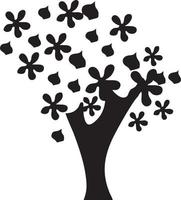 Tree icon symbol image vector, illustration of the tree botany in black image vector